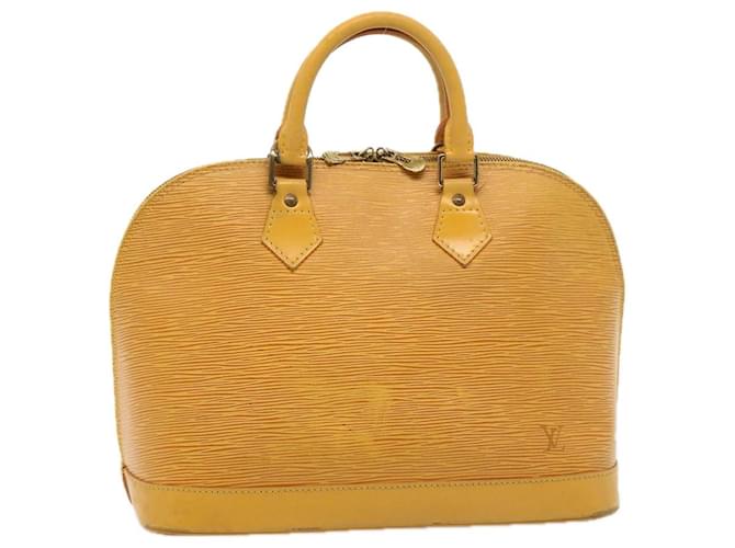 LOUIS VUITTON Epi Alma Sac à Main Tassili Jaune M52149 Auth LV 76961 Cuir  ref.1417778