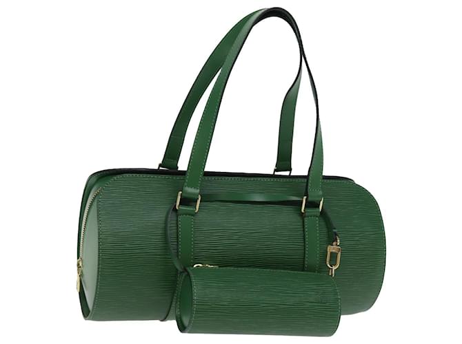 LOUIS VUITTON Bolso de mano Epi Soufflot Verde M52224 LV Auth 76963 Cuero  ref.1417786