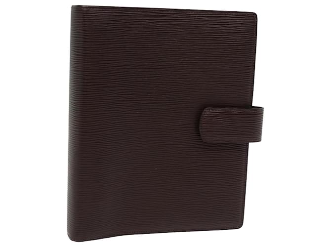 LOUIS VUITTON Epi Agenda GM Day Planner Cover Moka Brown R2006D LV Auth 76911 Cuir Marron  ref.1417808