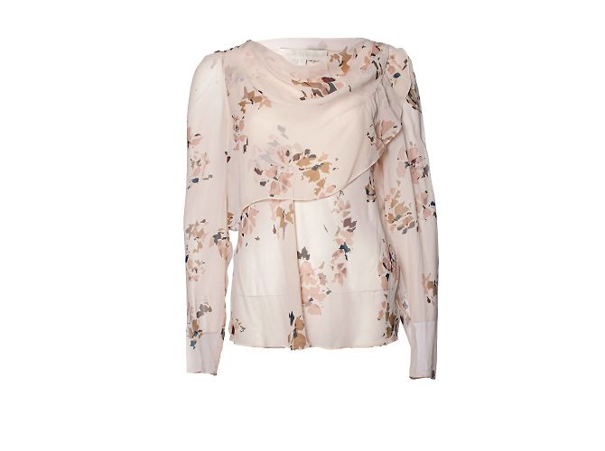 Autre Marque vanesa bruno, top de seda con estampado de flores Rosa