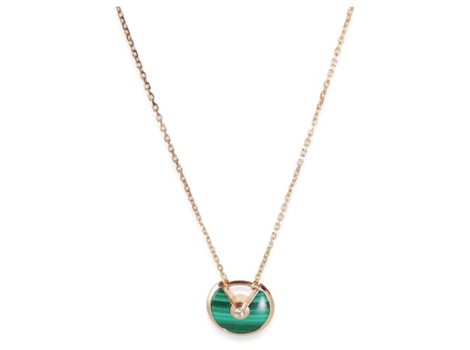 Cartier Amulette de Cartier Malachite Necklace (Rose Gold) Pink gold  ref.1417889