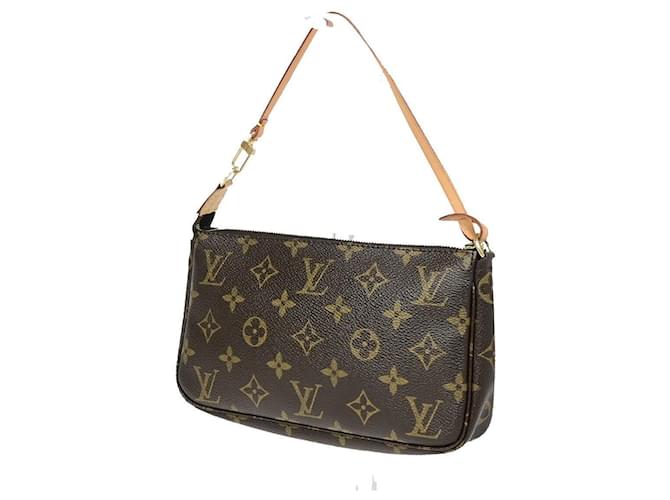 Accesorios de Louis Vuitton Pochette Castaño Lienzo  ref.1417897