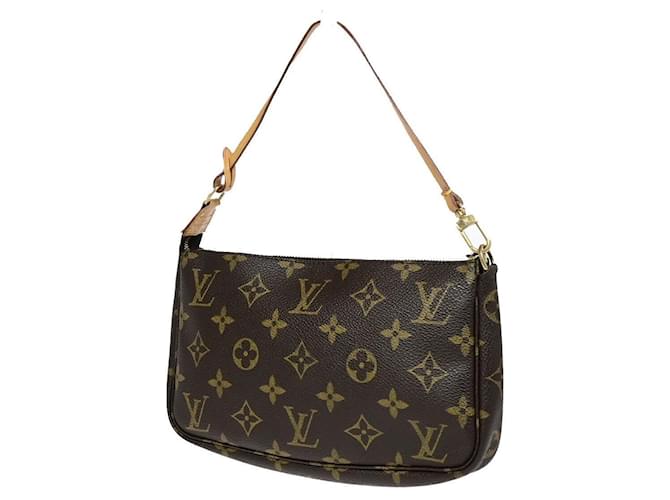 Louis Vuitton Pochette Accessoires Brown Cloth  ref.1417899