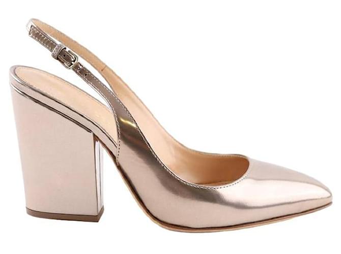 Sergio Rossi Leather Heels Grey  ref.1417922