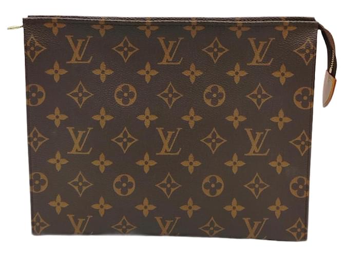 Louis Vuitton Poche Toilette Monogram Clutch Bag Brown  ref.1417962