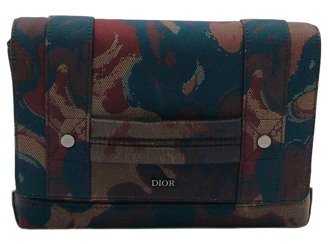 Borsa a tracolla marrone Dior x Peter Doig