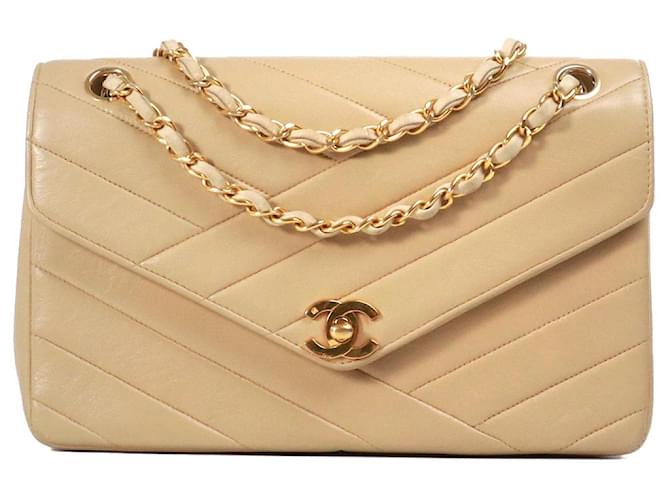 CHANEL Handtaschen T.  Leder Beige  ref.1417980