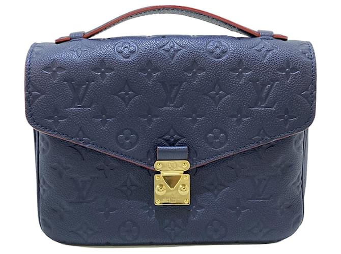 Blue Louis Vuitton Monogram Empreinte Pochette Metis Satchel Leather  ref.1418006