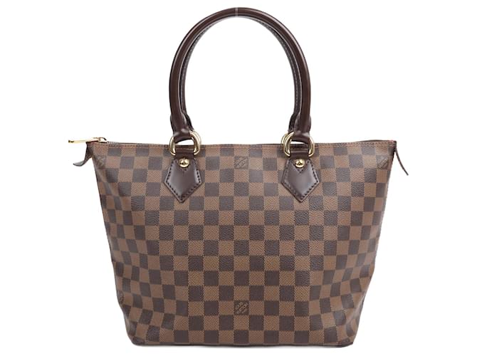 Borsa Louis Vuitton Damier Ebene Saleya PM N51183 Marrone Pelle  ref.1418038