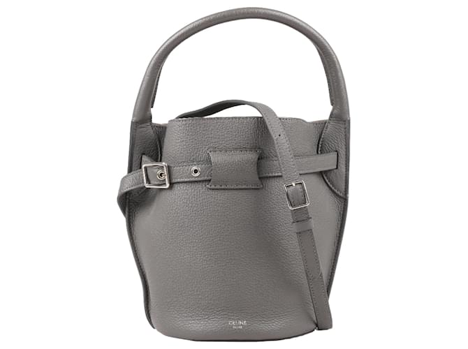 Céline CELINE BIG BAG Bucket Leather 2way Handbag in Grey  ref.1418044