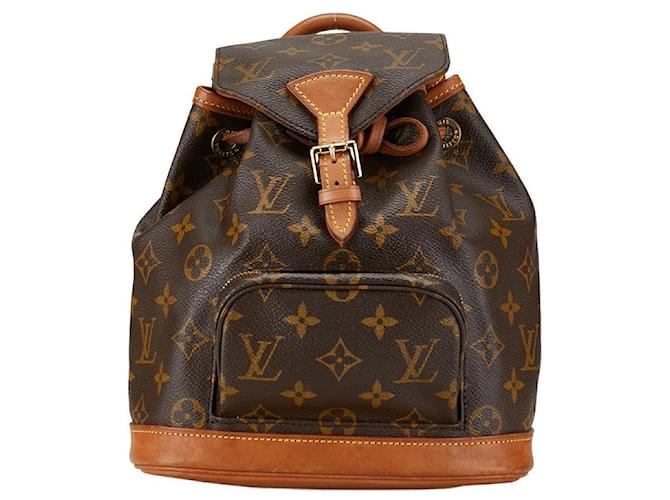 Louis Vuitton Monograma Mini Montsouris Mochila de lona M51137 em boa condição Marrom  ref.1418067