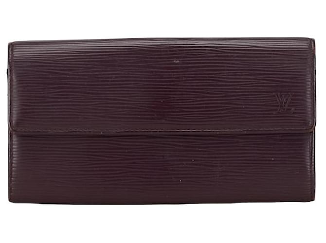 Sarah Carteira longa de couro Epi Louis Vuitton M6374K em muito bom estado Roxo  ref.1418072