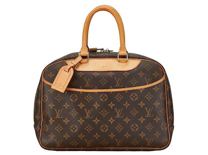 Bolsa Louis Vuitton Monogram Deauville M47270 em couro PVC marrom em muito bom estado Lona  ref.1418073