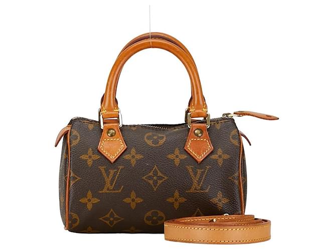 Louis Vuitton Monogram Mini Speedy 2WAY Handbag M41534 in Very Good Condition Brown Plastic  ref.1418074