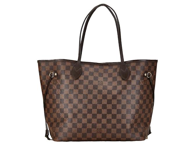 Louis Vuitton PVC Leather Neverfull MM Tote Bag N51105 in Very Good Condition Brown Cloth  ref.1418079