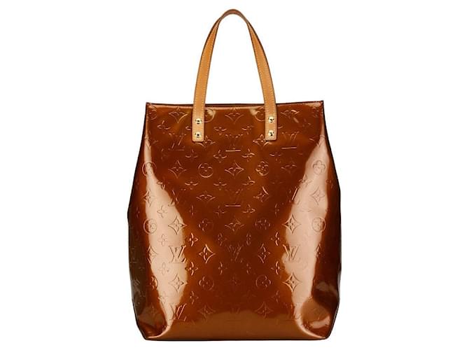 Louis Vuitton Monogram Vernis Reade MM  Leather Handbag M91143 in Very Good Brown  ref.1418083