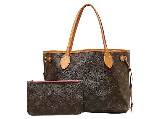 Louis Vuitton Neverfull PM Sacola de lona M41245 em boa condição  ref.1418095