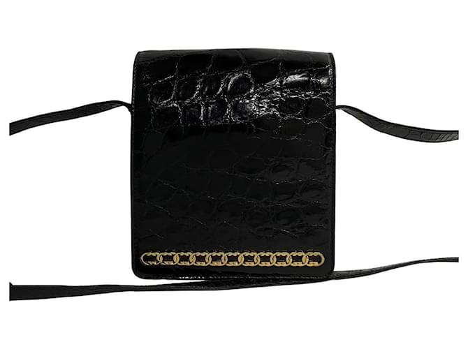 Borsa a spalla mini in pelle Gucci Old Vintage Logo Metal Croco in ottime condizioni 0074000117453  ref.1418103