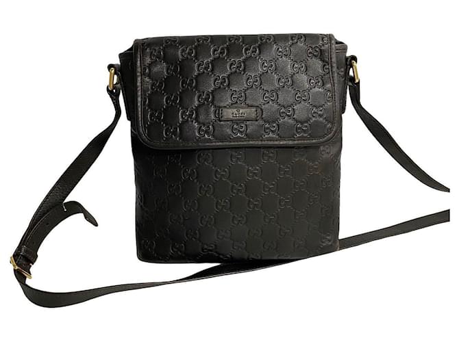 Gucci Microguccissima Flap Crossbody Bag  Leather Crossbody Bag in Very Good Condition  ref.1418114