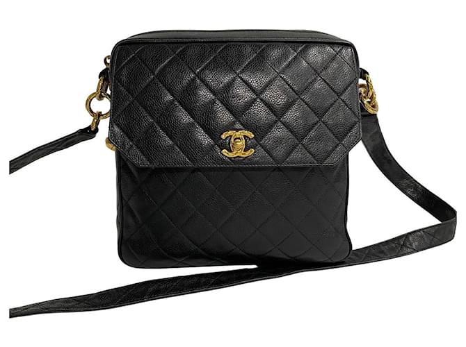 Chanel CC Caviar Crossbody Bag Leather Crossbody Bag 33037 in Very Good Condition  ref.1418121