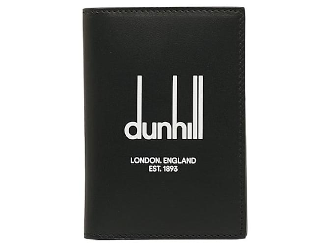 Alfred Dunhill Porta-cartões de couro Dunhill Leather Legacy Logo R2470DP em ótimo estado Preto  ref.1418122