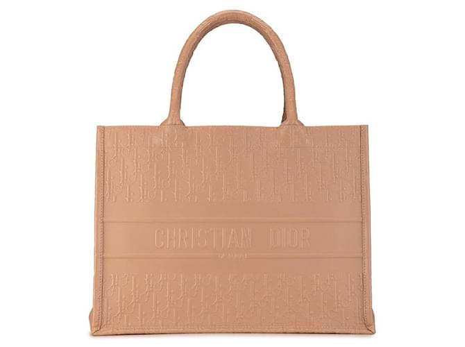 Sac à main Dior Medium Book Tote en cuir en très bon état Rose  ref.1418153