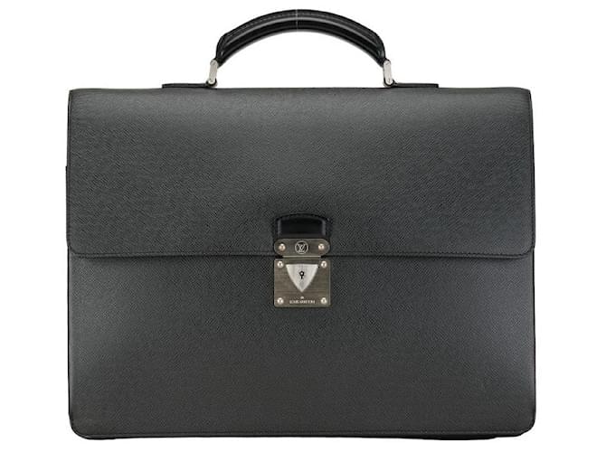 Louis Vuitton Leather Selviet Moskov Business Bag M30032 in Very Good Condition Black  ref.1418163