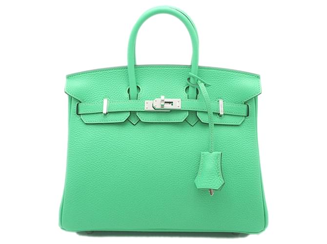 Hermès Birkin Retourne Togo Verde 25 Cuero Becerro  ref.1418199