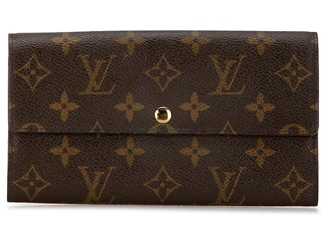 Louis Vuitton Brown Monogram Porte Tresor International Toile Marron  ref.1418224