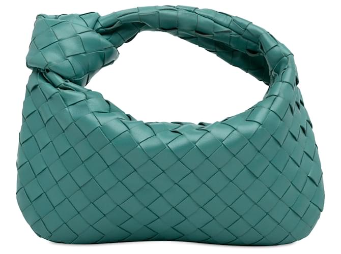 Bottega Veneta Blue Mini Intrecciato Jodie Azul Turquesa Couro Bezerro-como bezerro  ref.1418254