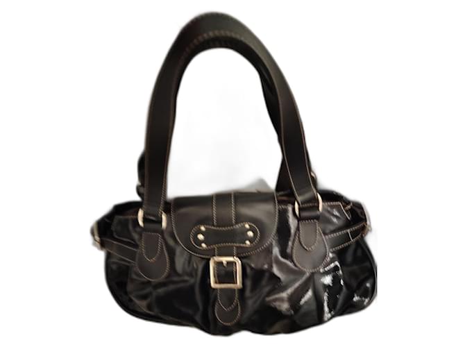 Idole Longchamp Idol Schwarz Lackleder  ref.1418291