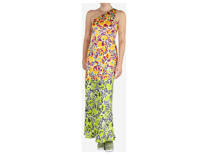 Autre Marque Multi one-shoulder floral maxi dress - size UK 8 Multiple colors  ref.1418370