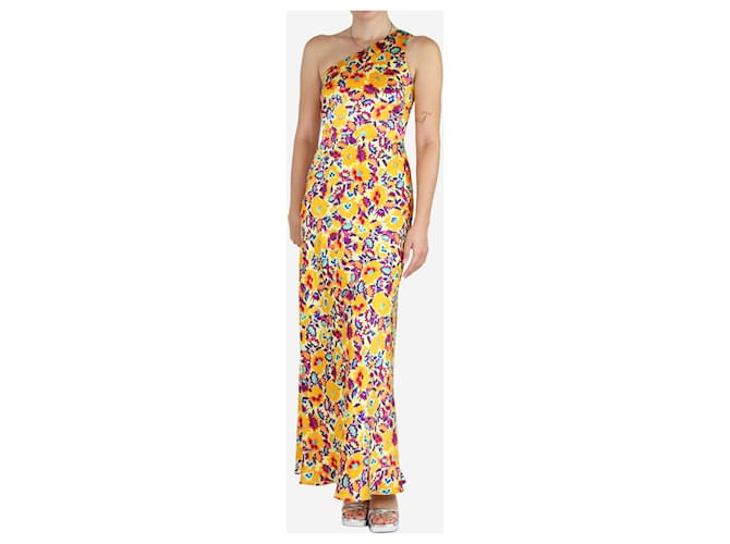 Autre Marque Robe longue florale multi-une épaule - taille UK 8 Multicolore  ref.1418370