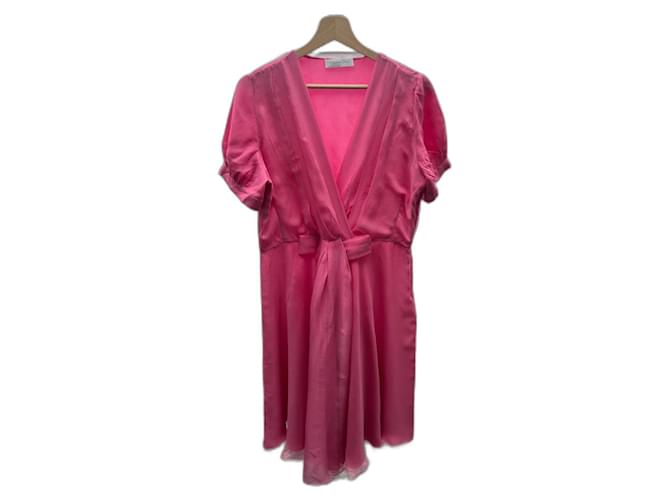 Christian Dior Dresses Pink Silk  ref.1418395