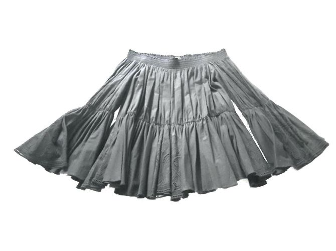 Top Roberto Cavalli in cotone nero con ricamo inglese