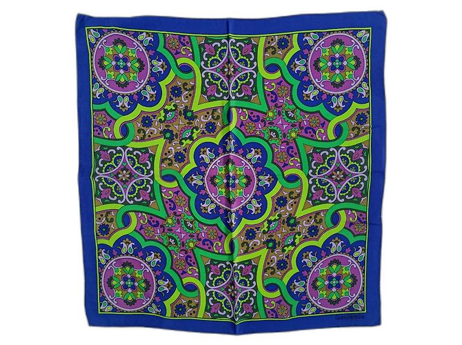 Sciarpa multicolore blu e viola di Gianni Versace 