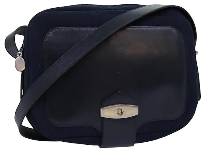 Christian Dior Trotter Sac à bandoulière en toile Marine Auth yk12907 Bleu Marine  ref.1418442