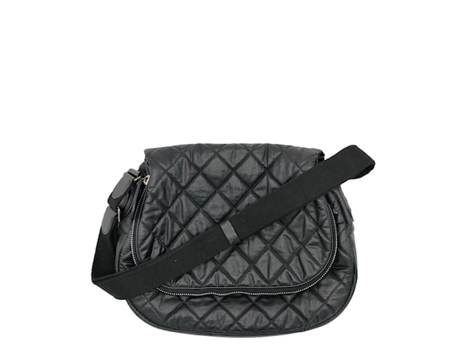 Chanel Nylon Quilted Coco Cocoon Messenger Bag Black  ref.1418473