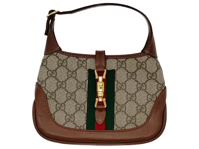 Gucci Mini Jackie Bag Brown Cloth  ref.1418474