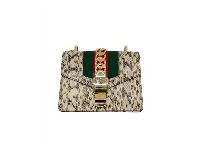 Gucci Mini Sylvie White Leather  ref.1418477