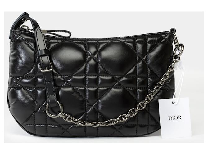 Cannage DIOR Dior Caro Bag in Black Leather - 101982  ref.1418487