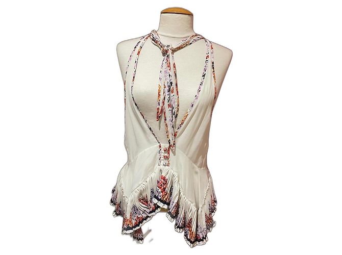 Top Isabel Marant in seta con stampa multicolore