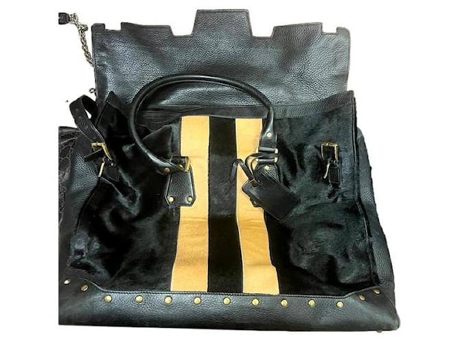 Gucci Boston bag in grain calf leather Haraco x Tom Ford Black rare and vintage travel  ref.1418545