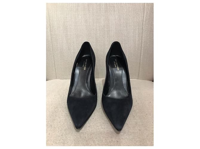 SERGIO ROSSI  Heels T.eu 38 Suede Black  ref.1418557