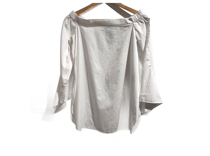 TIBI Tops T.Internacional XS Algodón Blanco