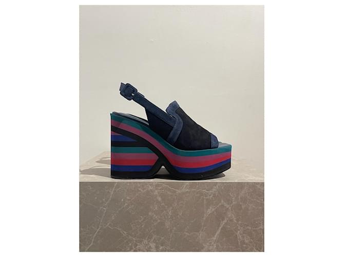 Hermès HERMES  Sandals T.eu 37.5 Suede Black  ref.1418568