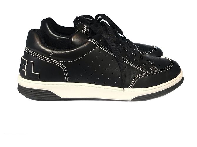 Baskets CHANEL T.EU 45 Cuir Noir