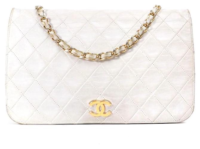 CHANEL  Handbags T.  leather White  ref.1418592