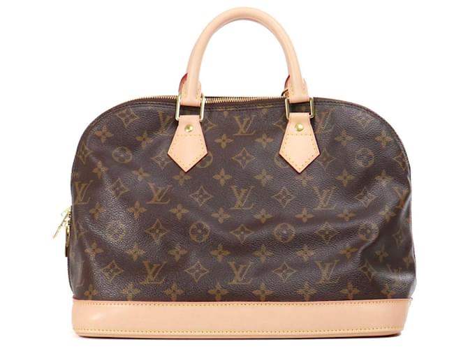 Alma Bolsas LOUIS VUITTON T.  Couro Marrom  ref.1418596