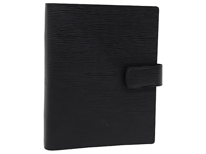 Organizer Funda de agenda Louis Vuitton Negro Cuero  ref.1418637